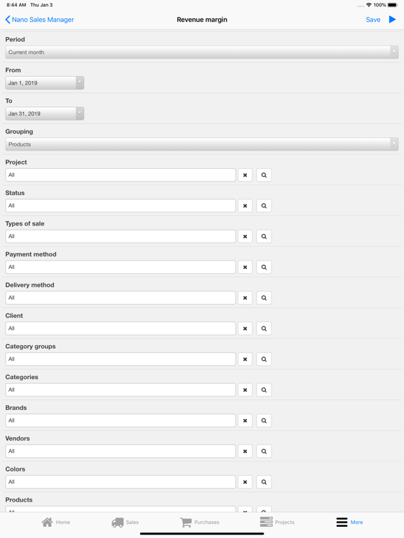 Nano Sales Manager iPad screenshot 9 - Business app