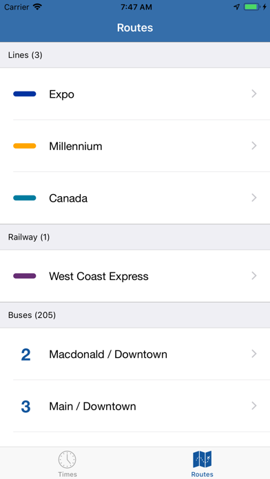 Vancouver Transit (Live Times) Screenshot