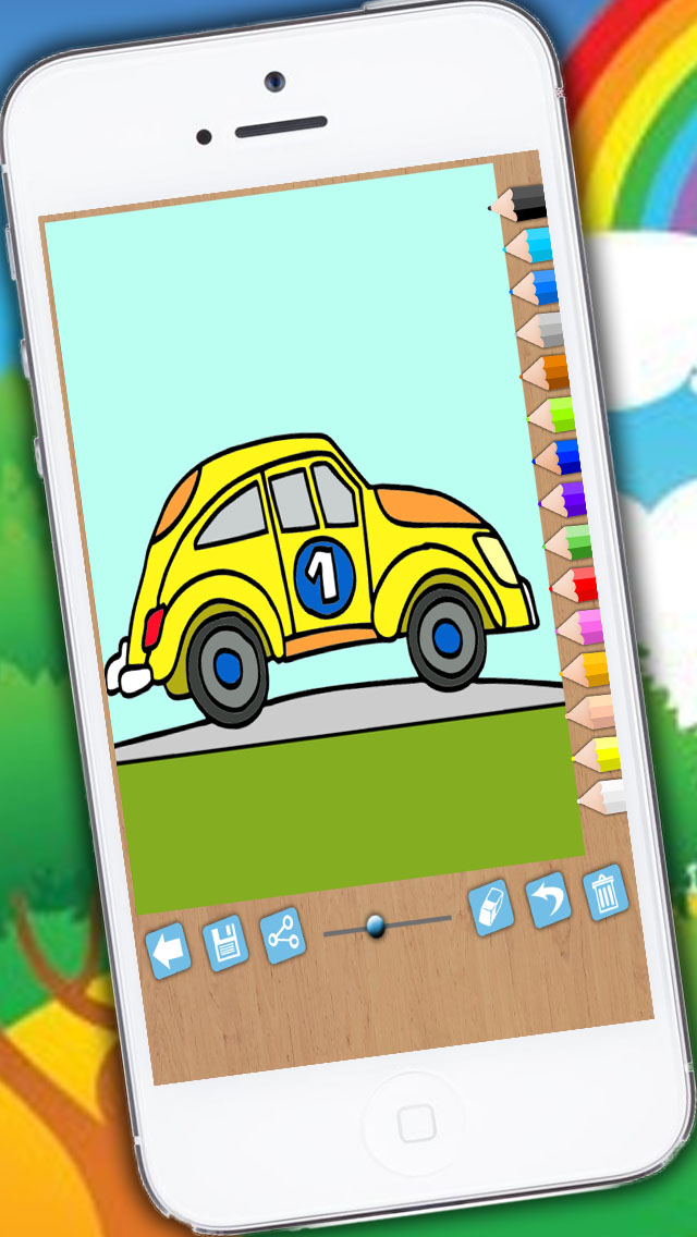 Magic Cars Coloring Book Game