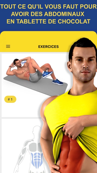 Screenshot #1 pour Exercices musculation abdos