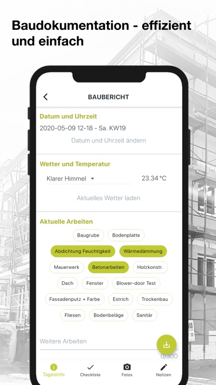Baugorilla – Bautagebuch App