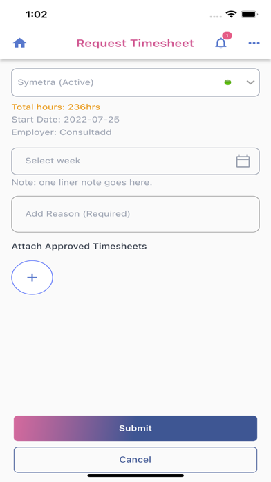 Consultadd Time Track Screenshot