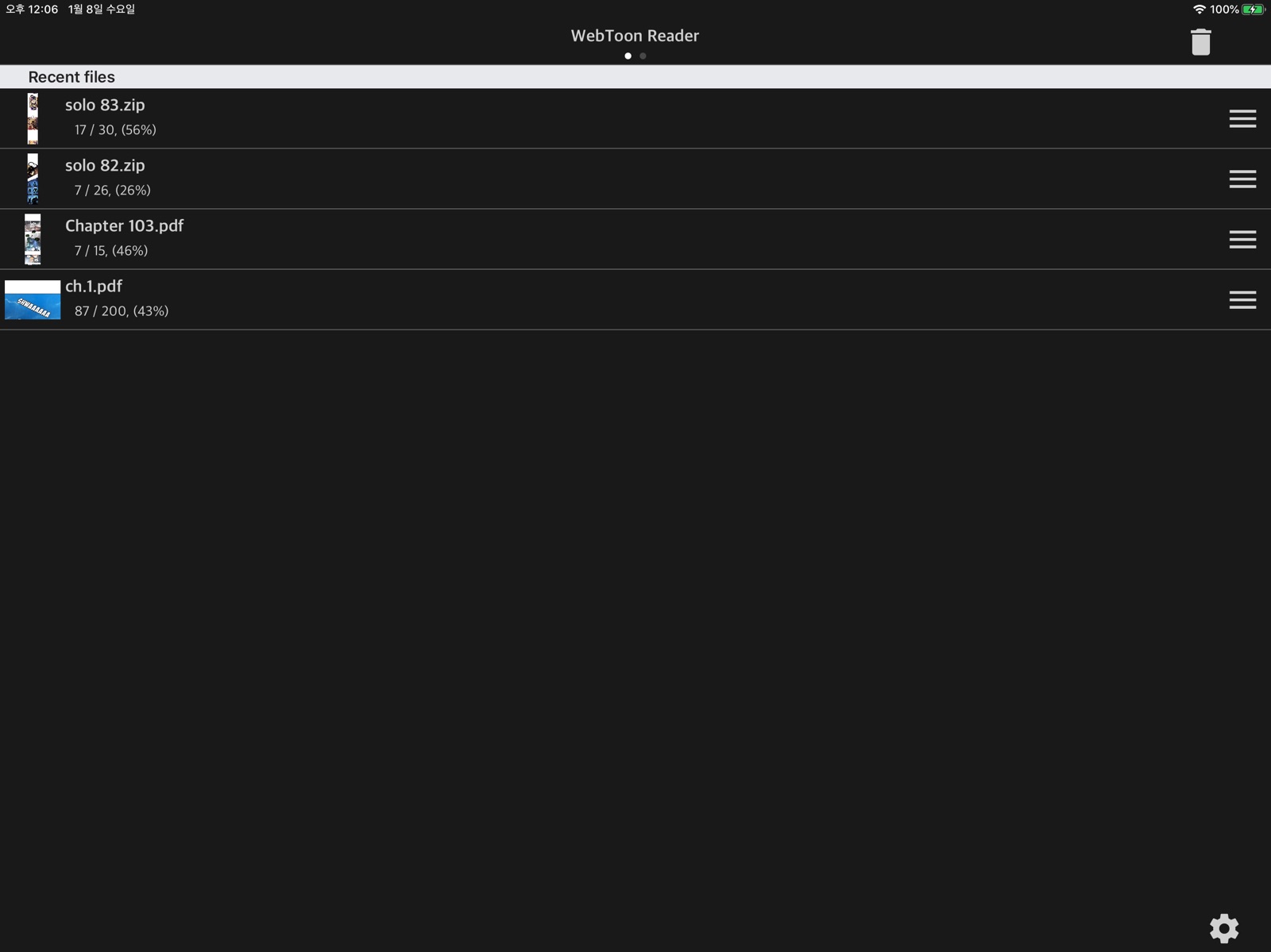 WebToon Reader - WebComic File ipad screenshot 1