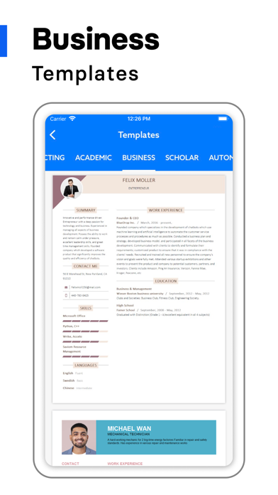 Resume Builder CV Maker Screenshot