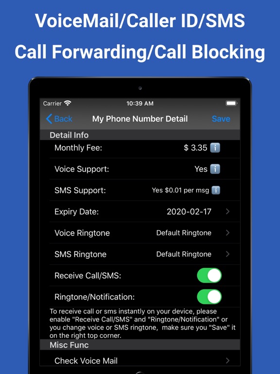 TalkTT - Call/SMS/Numbers/eSIM iPad screenshot 4 - Utilities app