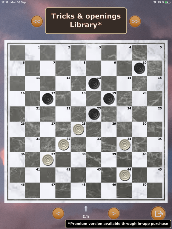 Checkers game iPad screenshot 10 - Games app