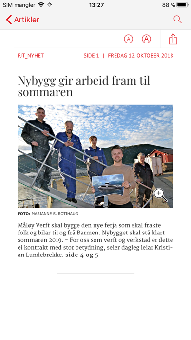 Fjordenes Tidende eAvis Screenshot