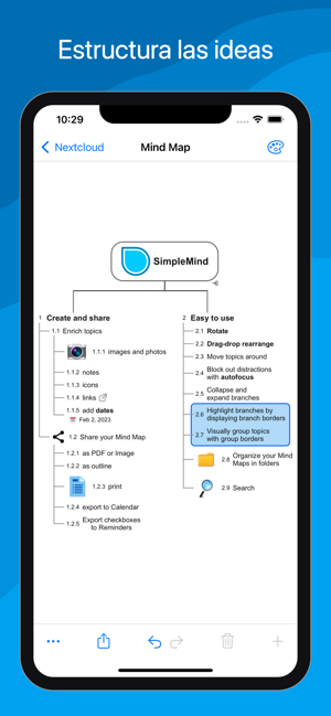 ‎SimpleMind - Mapas mentales Screenshot