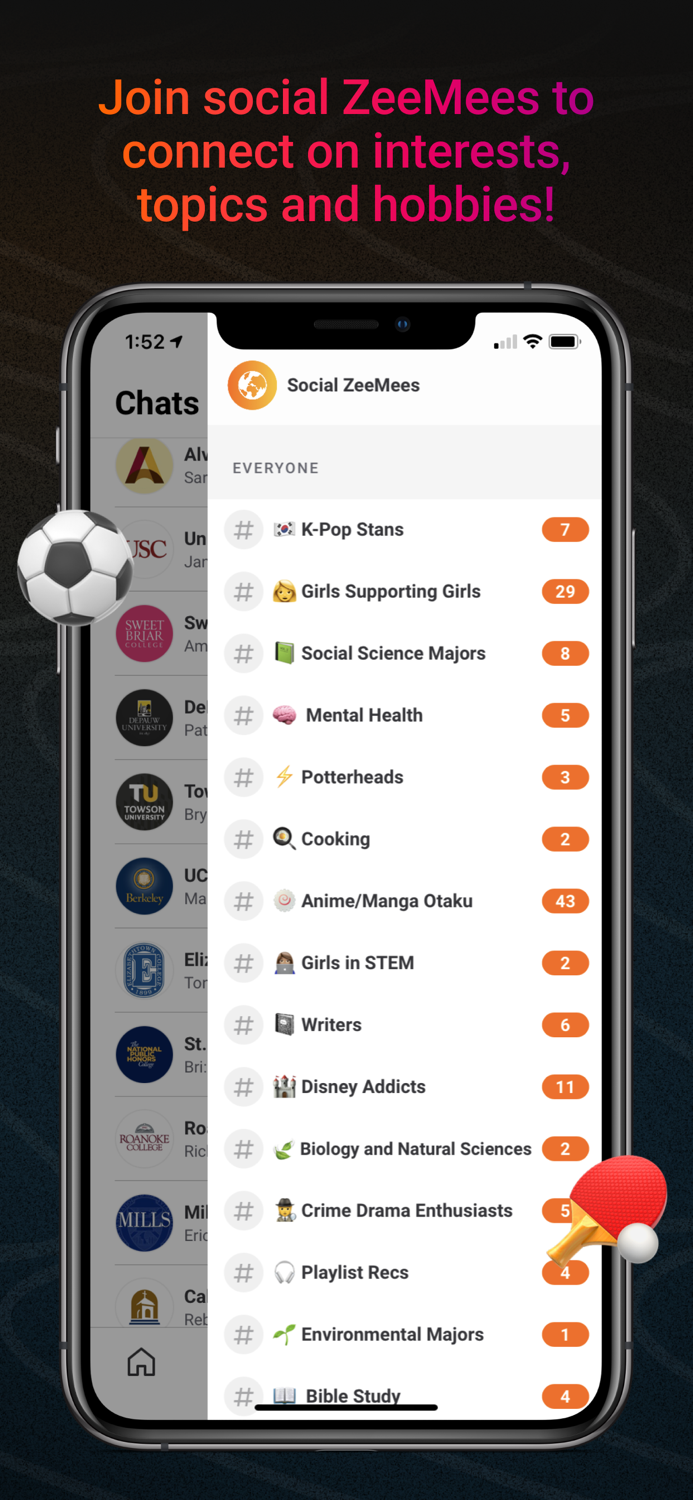 ZeeMee College Chat and Friends