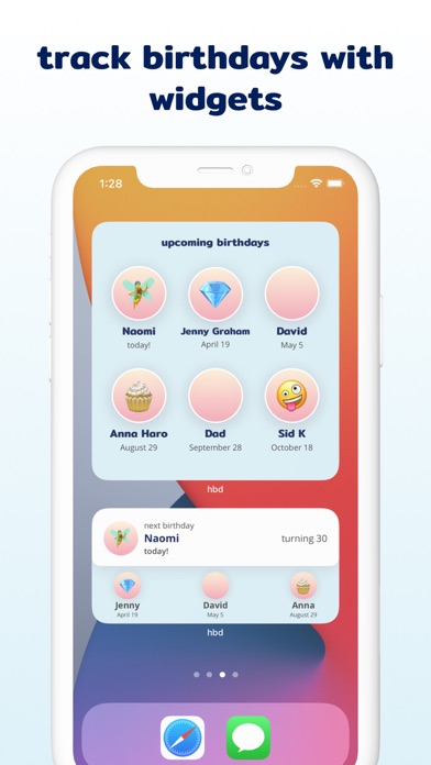 hbd: birthday reminders, cards Screenshot