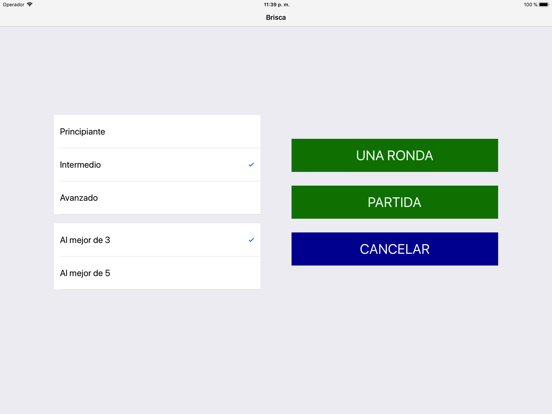 iBrisca iPad screenshot