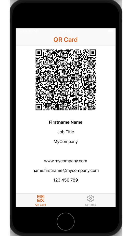 #1. Simple QR Card App (iOS) 由: e-Genium