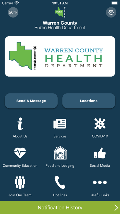 Warren County Health Dept. MO Screenshot