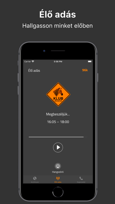 Screenshot #1 pour Klubrádió