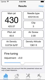 jetting for honda cr 2t iphone screenshot 1
