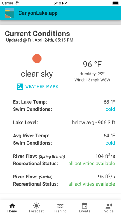 CanyonLake.app Screenshot