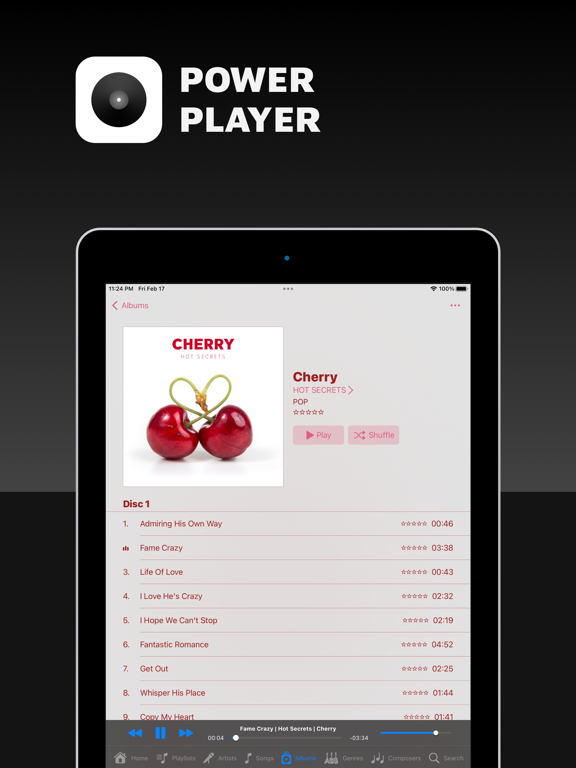 Screenshot #4 pour Power Player Music Player