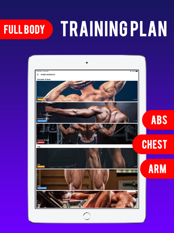 Screenshot #4 pour Men Workout - Home Workout