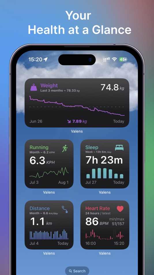 Valens - Widgets for Health - 1.3.4 - (iOS)