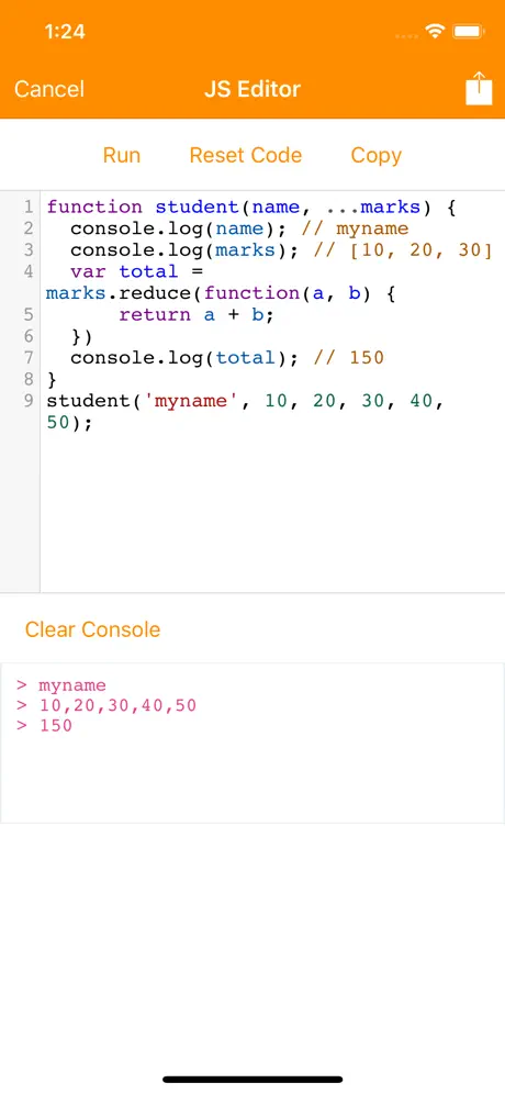 Javascript Learn & Code editor