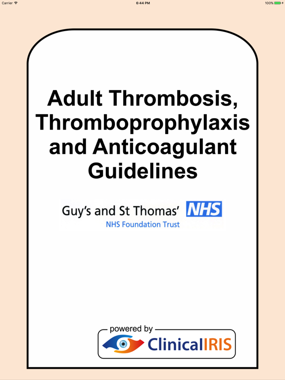 Screenshot #4 pour Thrombosis Guidelines