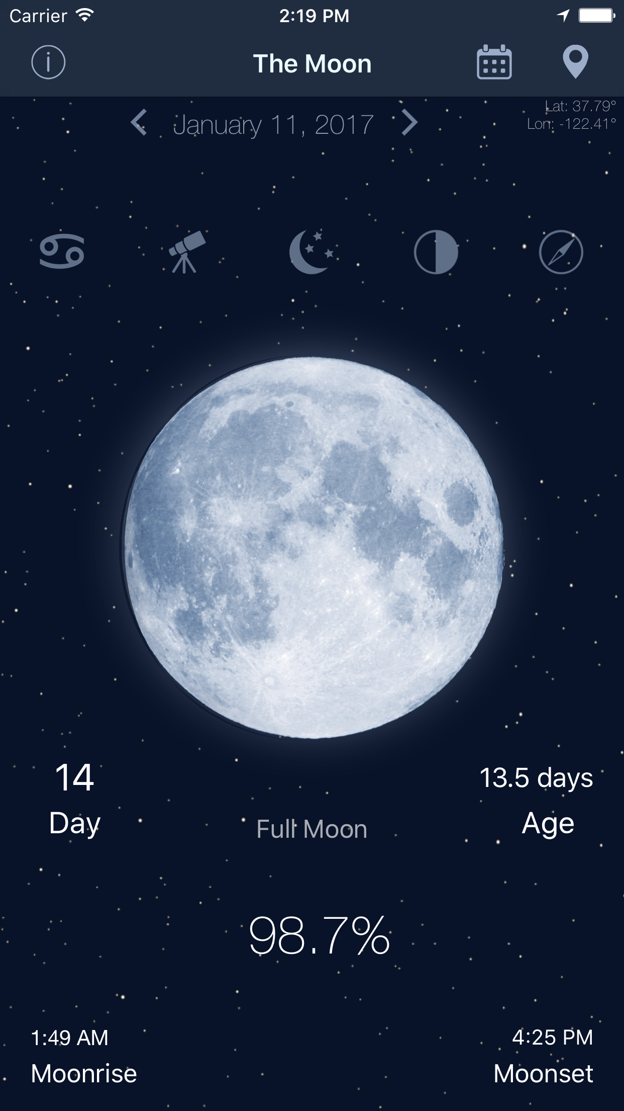 The Moon: Calendar Moon Phases screenshot 1