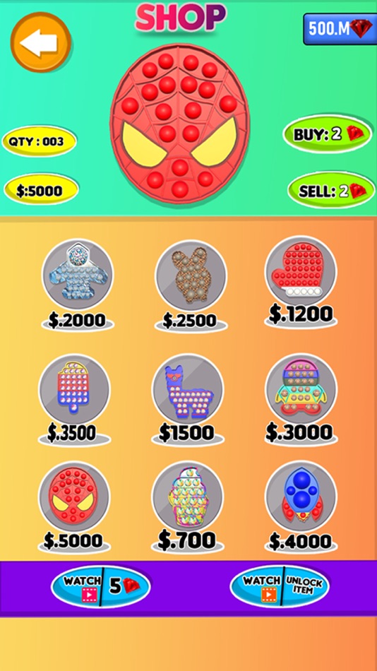 #6. Fidget Trade 3D: bubble pop it (iOS) Podle: Usman Ali