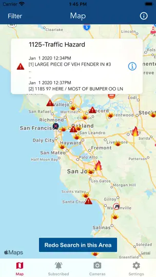 California 511 Road Conditions iPhone Screenshot 1