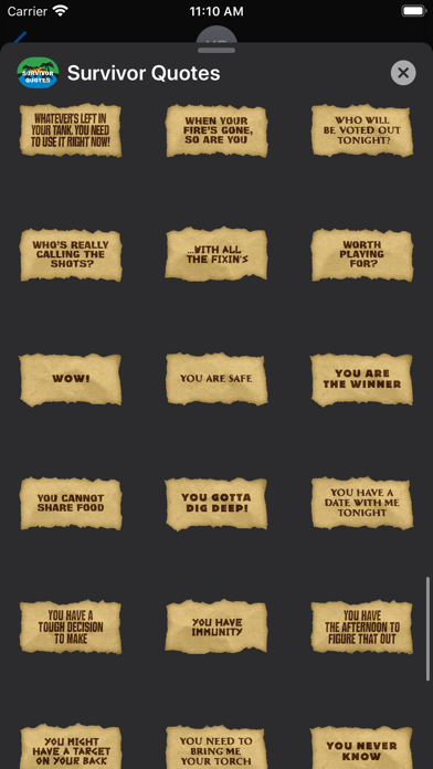 Quotes from Survivor Screenshot