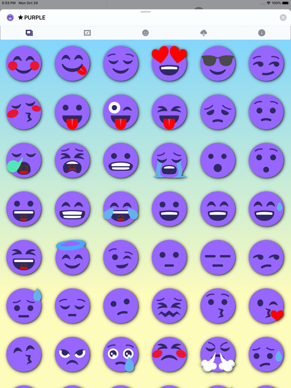 紫色の顔文字 • Stickersのおすすめ画像2