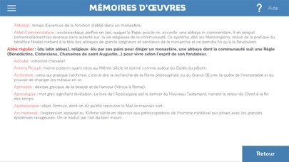 Mémoire d'œuvres Screenshot