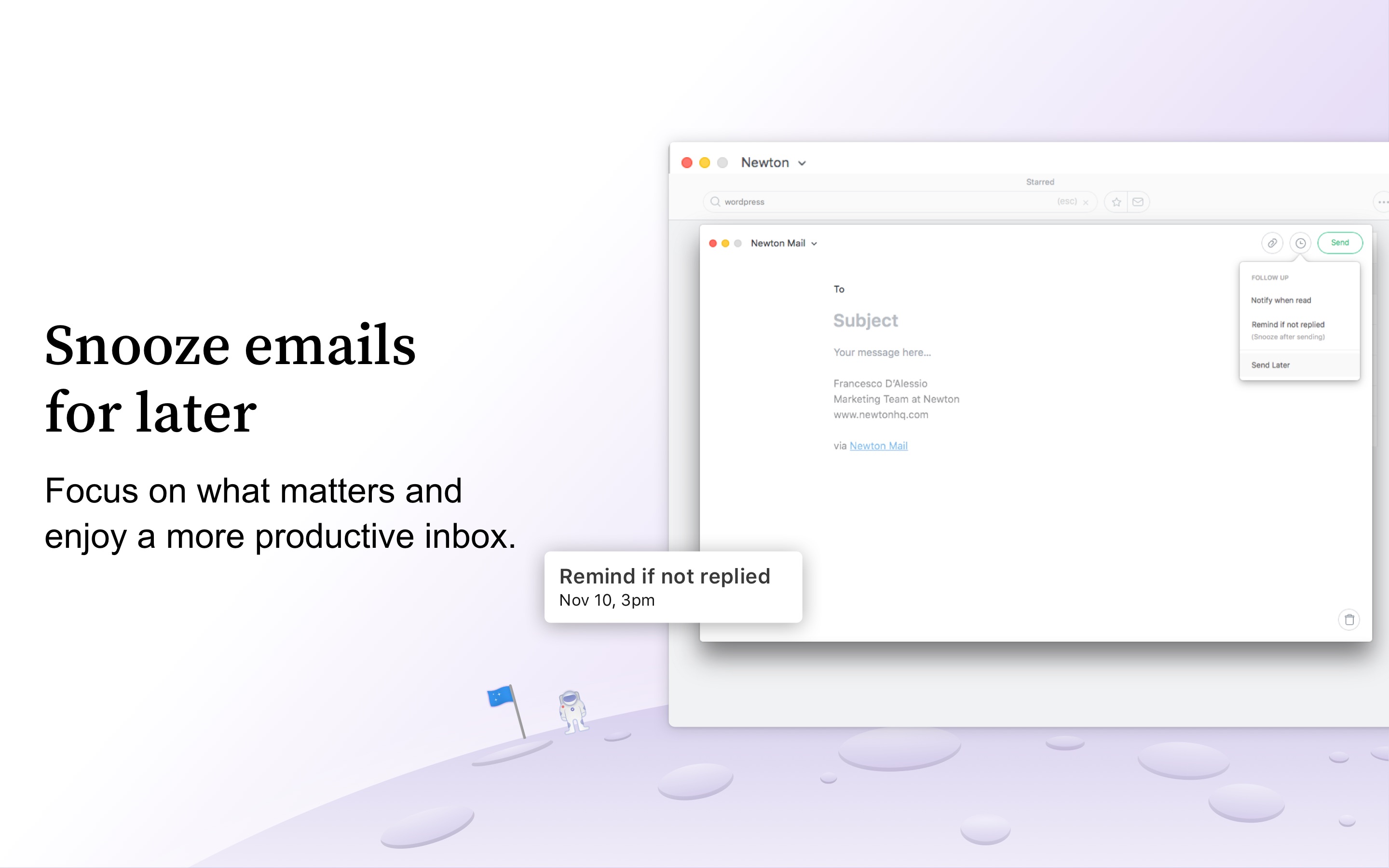 Screenshot do app Newton - Supercharged emailing