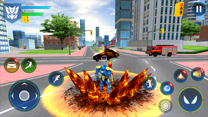 Flying Car Robot Fighting War