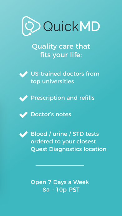 QuickMD - Online Doctor Visits Screenshot