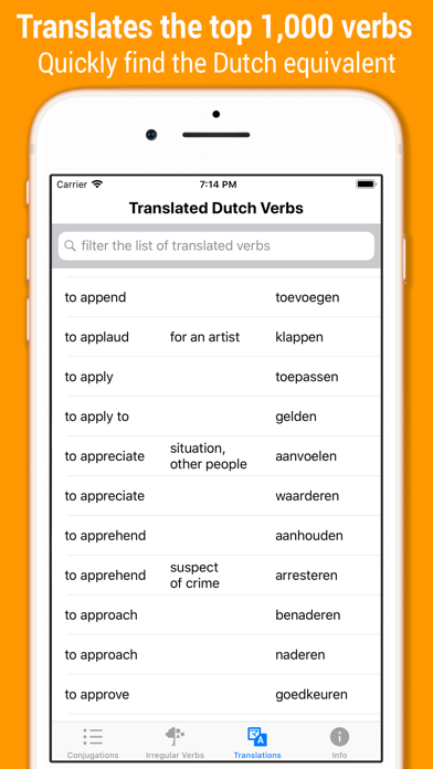 Dutch Verb Conjugations Screenshot