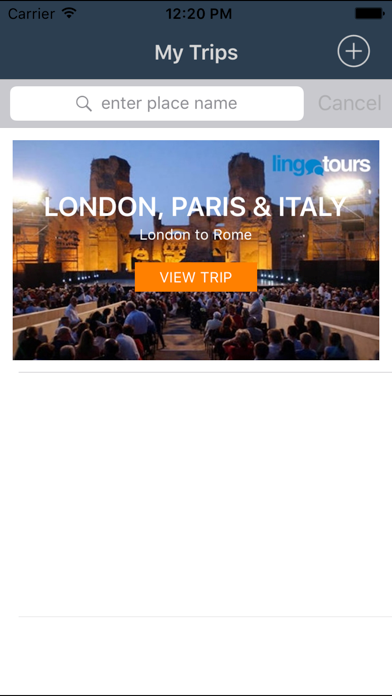 Screenshot #1 pour Lingo Tours Itinerary