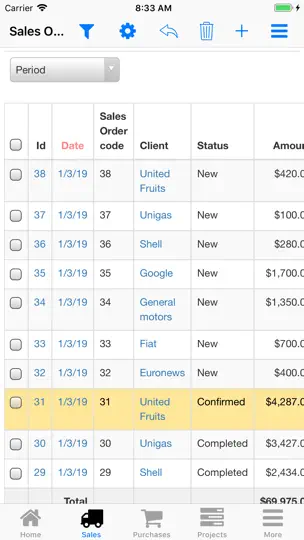 Screenshot von Nano Sales Manager auf dem iPhone 2