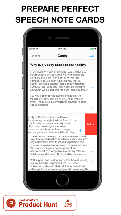 HintApp - Cue Cards & Notes Screenshot