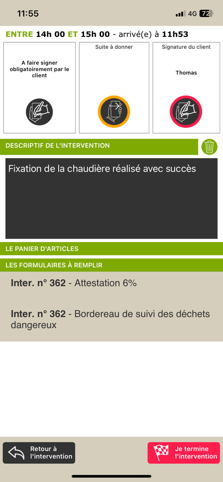 Helios - Gestion interventions screenshot 4