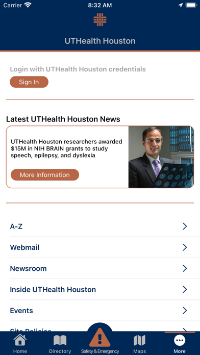 UTHealth Houston Screenshot