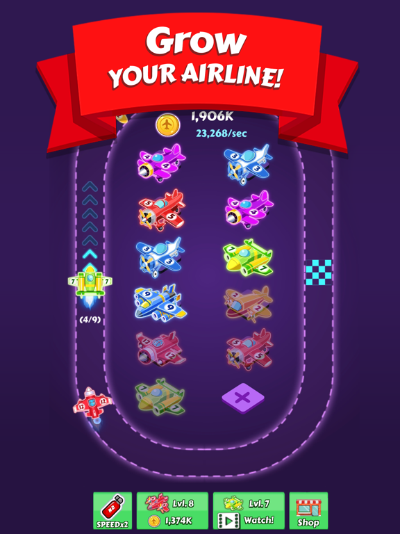 Screenshot #5 pour Merge Planes Neon Game