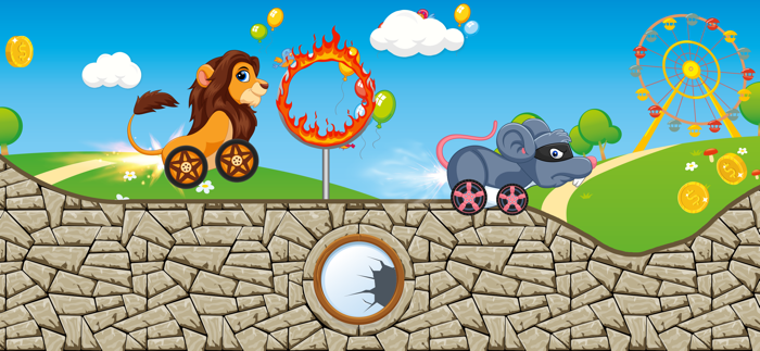 Animal Car Racing - Hill Climb