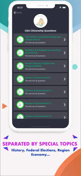 Game screenshot US Citizenship Test 2023-Audio apk