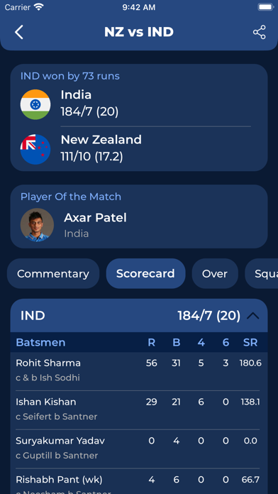 PrimeCric : Live Cricket Score Screenshot
