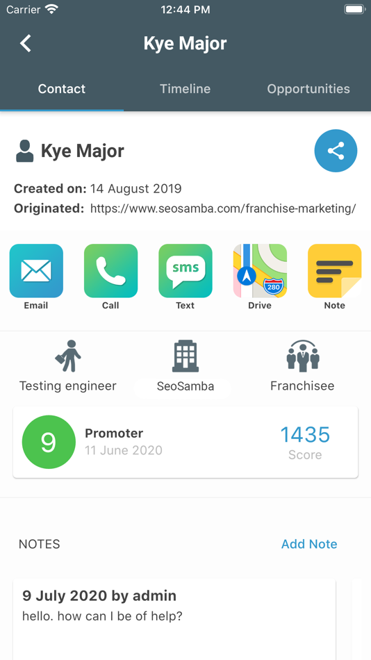 #5. CRM Mobile by SeoSamba (iOS) By: SEO SAMBA CORP.