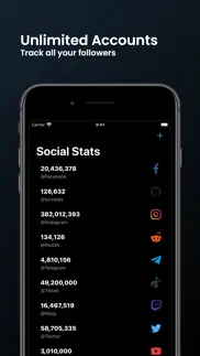 social stats widget & counter iphone screenshot 3