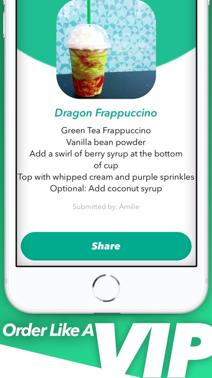 Secret Menu for Starbucks VIP