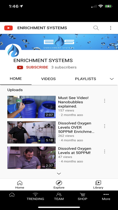 Enrichment Systems Nanobubble Screenshot