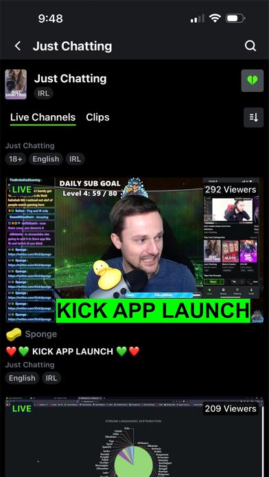 Kick - Live Streaming Screenshot