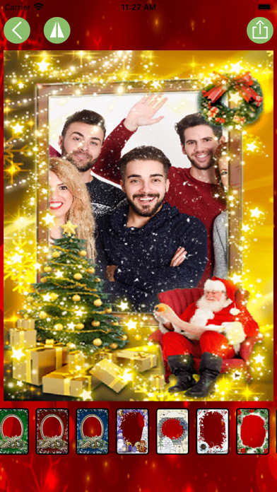 Christmas photo frame vertical Screenshot